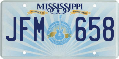 MS license plate JFM658