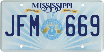 MS license plate JFM669