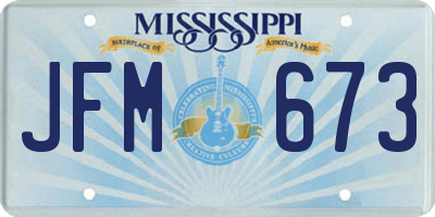MS license plate JFM673