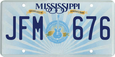 MS license plate JFM676