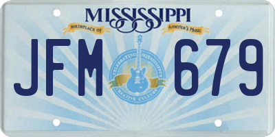 MS license plate JFM679