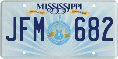 MS license plate JFM682