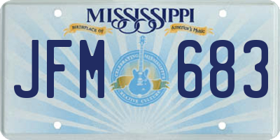 MS license plate JFM683