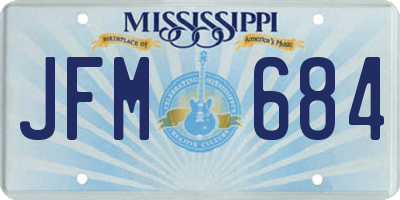 MS license plate JFM684