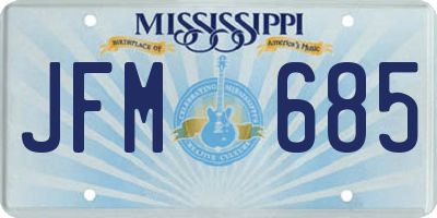 MS license plate JFM685