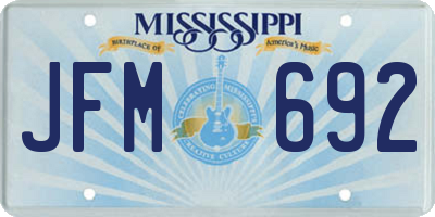 MS license plate JFM692