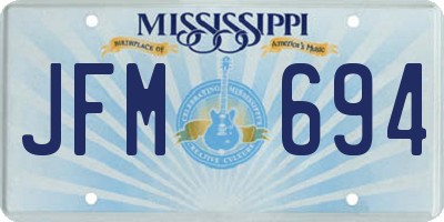 MS license plate JFM694