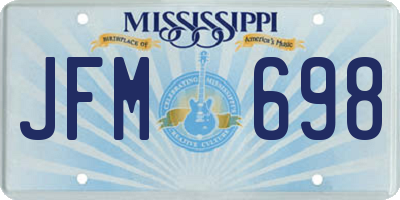 MS license plate JFM698