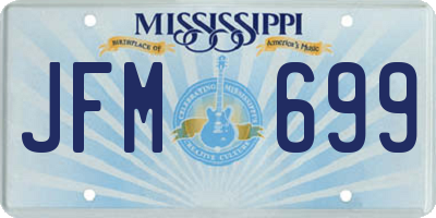 MS license plate JFM699