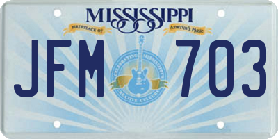 MS license plate JFM703