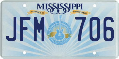MS license plate JFM706