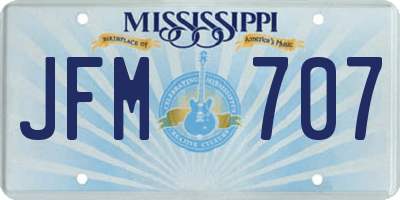 MS license plate JFM707