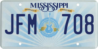 MS license plate JFM708