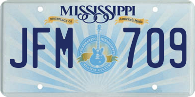 MS license plate JFM709