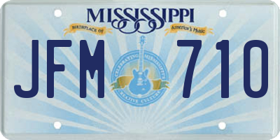 MS license plate JFM710