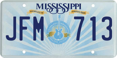MS license plate JFM713