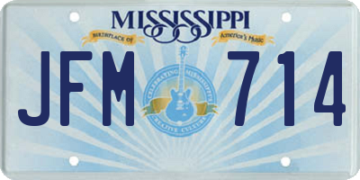 MS license plate JFM714