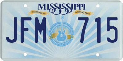 MS license plate JFM715