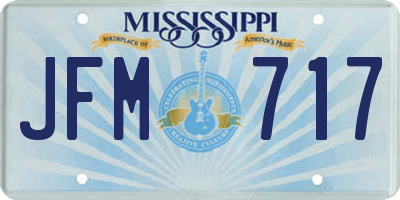 MS license plate JFM717