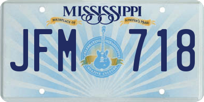 MS license plate JFM718