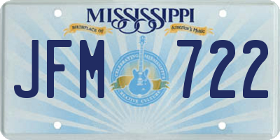 MS license plate JFM722