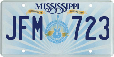 MS license plate JFM723