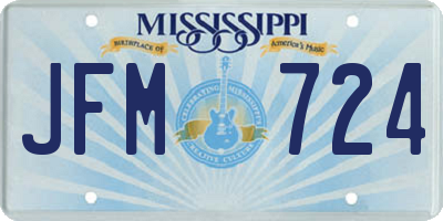 MS license plate JFM724