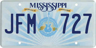 MS license plate JFM727