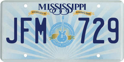 MS license plate JFM729