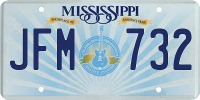 MS license plate JFM732