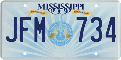 MS license plate JFM734