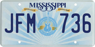 MS license plate JFM736