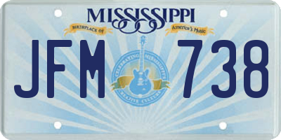 MS license plate JFM738