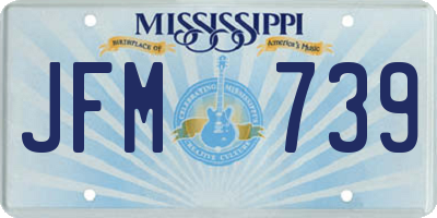 MS license plate JFM739