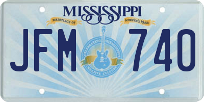 MS license plate JFM740
