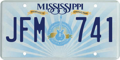 MS license plate JFM741