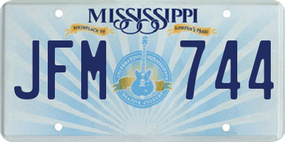 MS license plate JFM744