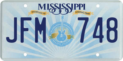 MS license plate JFM748