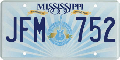 MS license plate JFM752