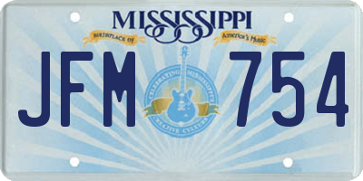 MS license plate JFM754