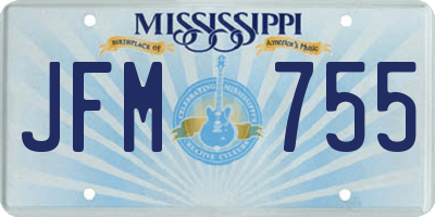 MS license plate JFM755