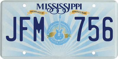 MS license plate JFM756
