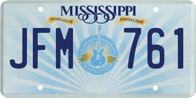 MS license plate JFM761