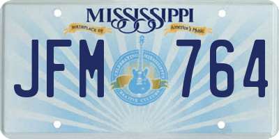 MS license plate JFM764