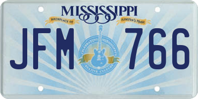MS license plate JFM766