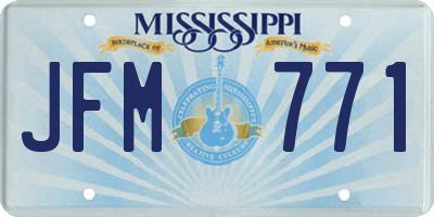 MS license plate JFM771