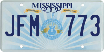 MS license plate JFM773