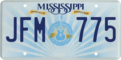 MS license plate JFM775