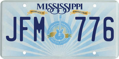 MS license plate JFM776