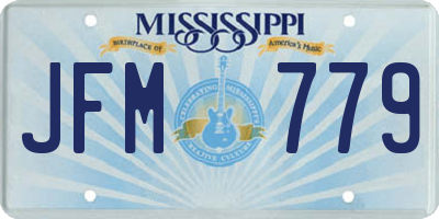 MS license plate JFM779